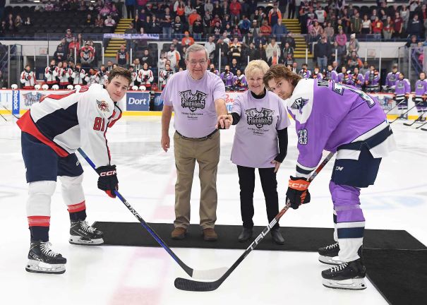 Flint Firebirds and McLaren Flint Partner for 8th Annual "Hockey Fights Cancer" Awareness Event
